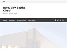 Tablet Screenshot of bayouviewbaptistchurch.org